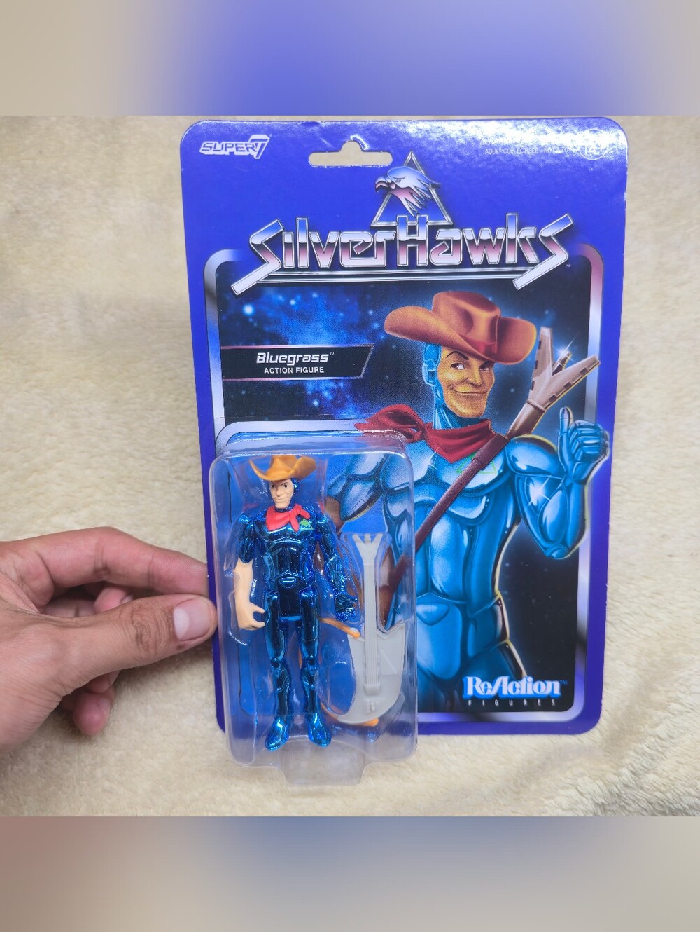 Bluegrass Silverhawks Super7 Reaction Action Figure